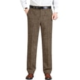 thumbnail image 1 of HBDesign Mens Tweed Dress Pants Thick Warm Wool Blend Trousers Classic Fit Business Casual Fall Winter, 1 of 7