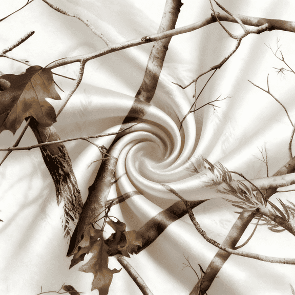 HBDesign White Camo Satin Fabric by The Yard, 60 Inch Width,Satin Upholstery Fabric for Sewing, DIY Crafts, Home Decor, Apparel, Curtain, Pillow Covers