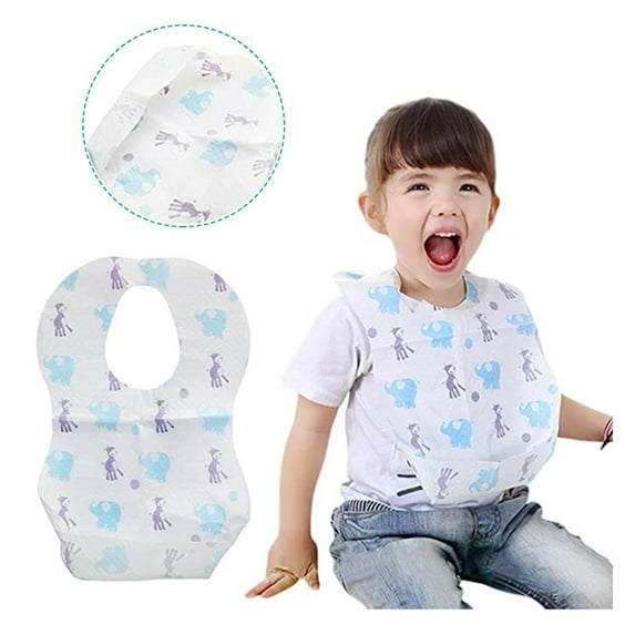 HBFAGFB Baby Care Children Disposable Bib Non Woven Fabric Soft and Practical Bib 10pcs Multicolour
