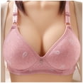 thumbnail image 1 of HBFAGFB Bra Womens Fashion Wireless Sports Seamless Push up Adjustable Yoga Sports Bra Pink Size 36, 1 of 3