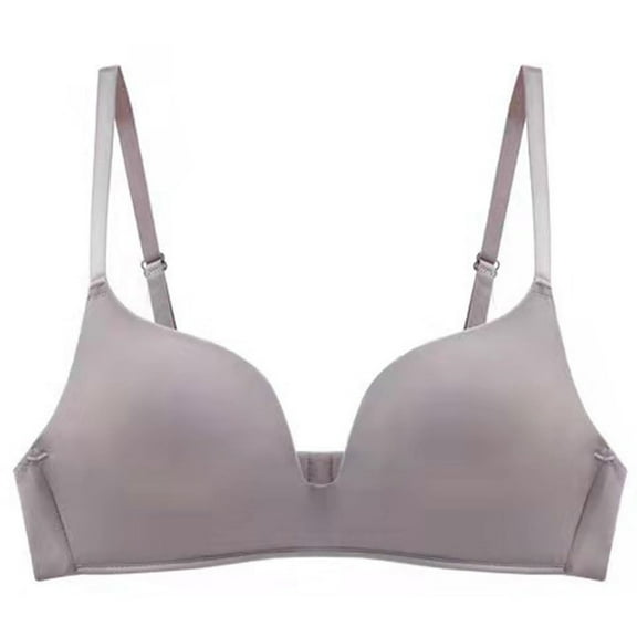 HBFAGFB Bras for Women No Underwire Comfortable Adjustable Thin Shoulder Strap Underwear Grey Size 34