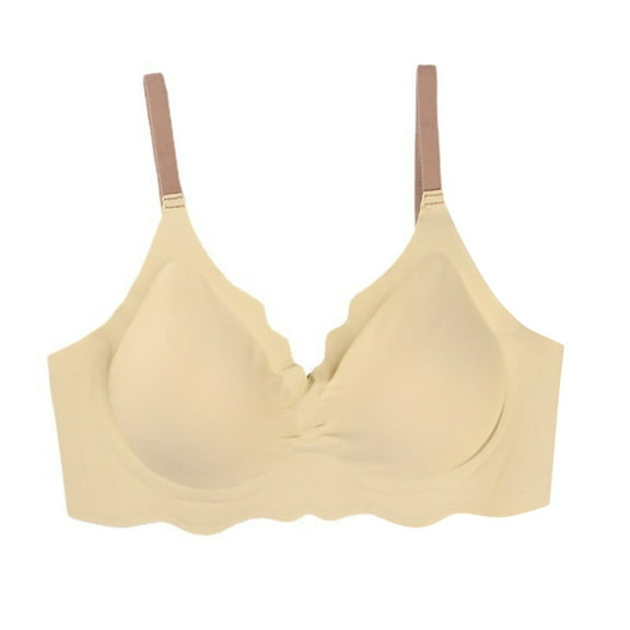 HBFAGFB Bras for Women Seamless Comfort T Shirt Bra Color Block Underwear Ladies Sleepwear Yellow Size S