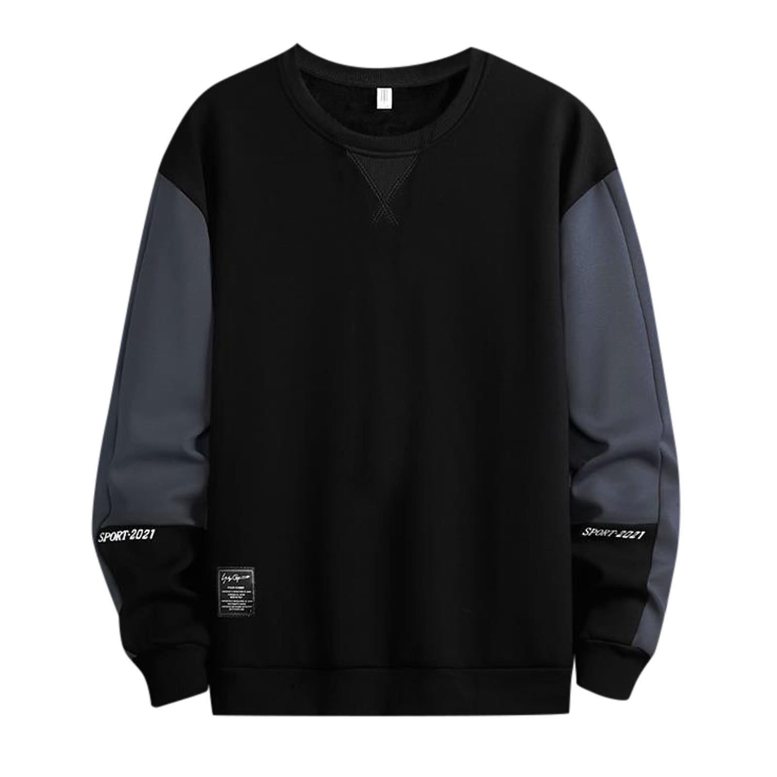 HBFAGFB Crewneck Sweatshirts Sport Sweater Mens Loose Casual Plush