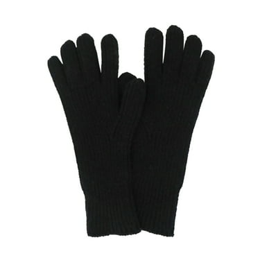 HBFAGFB Gloves for Cold Weather Winter Outdoor Warm Knitted Open Fingered Screen Gloves Black One Size