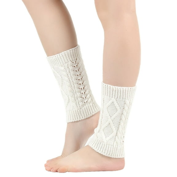 HBFAGFB Leg Warmers Womens Fashion Warm Knitted Foot Covers Boot Socks Versatile Daily Wear White One Size