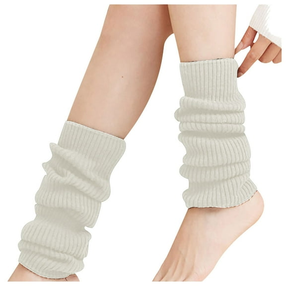 HBFAGFB Leg Warmers for Women Autumn and Winter Warm Foot Covers Boot Socks Versatile Use White One Size
