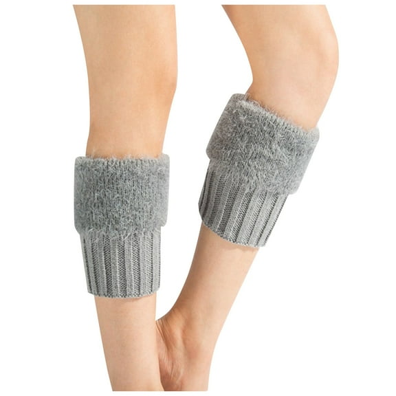 HBFAGFB Leg Warmers for Women Knitted Warm Foot Covers Party Accessories Comfort Boot Socks Light Gray One Size