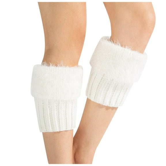 HBFAGFB Leg Warmers for Women Knitted Warm Foot Covers Party Accessories Comfort Boot Socks White One Size