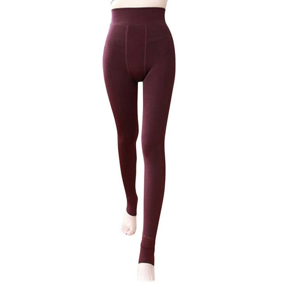 HBFAGFB Leggings Womens Fashion Plus Velvet Thickened Pantyhose Soft High Waisted Pants Size One Size