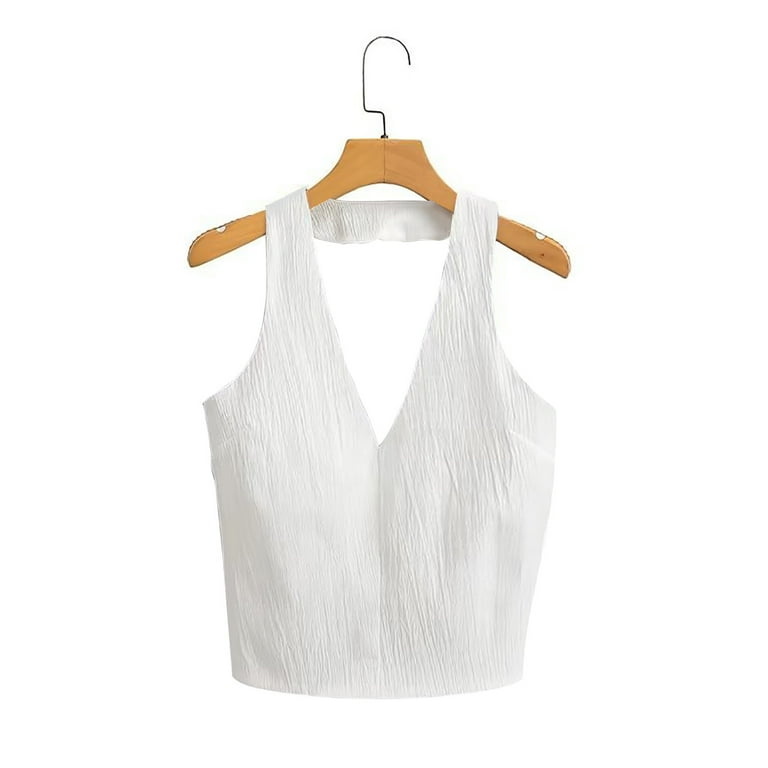 efu EATHER SLEEVELESS TOP ホワイトF Women's Departure Sleeveless 1/2-placket Shirt | Eddie Bauer