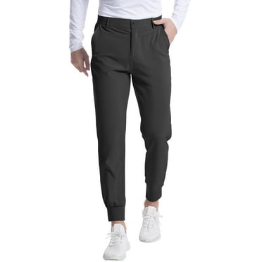 HBFAGFB Men Pants Casual Business Work Pants Fashion Straight Leg Trousers with Pockets Black Size L