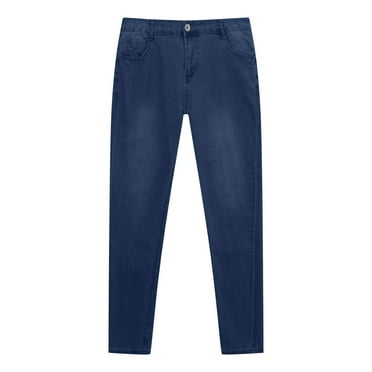 HBFAGFB Men's Jeans Slim Fit Skinny Pants Denim Trouser Versatile Daily Wear Going Out H Size XXXL