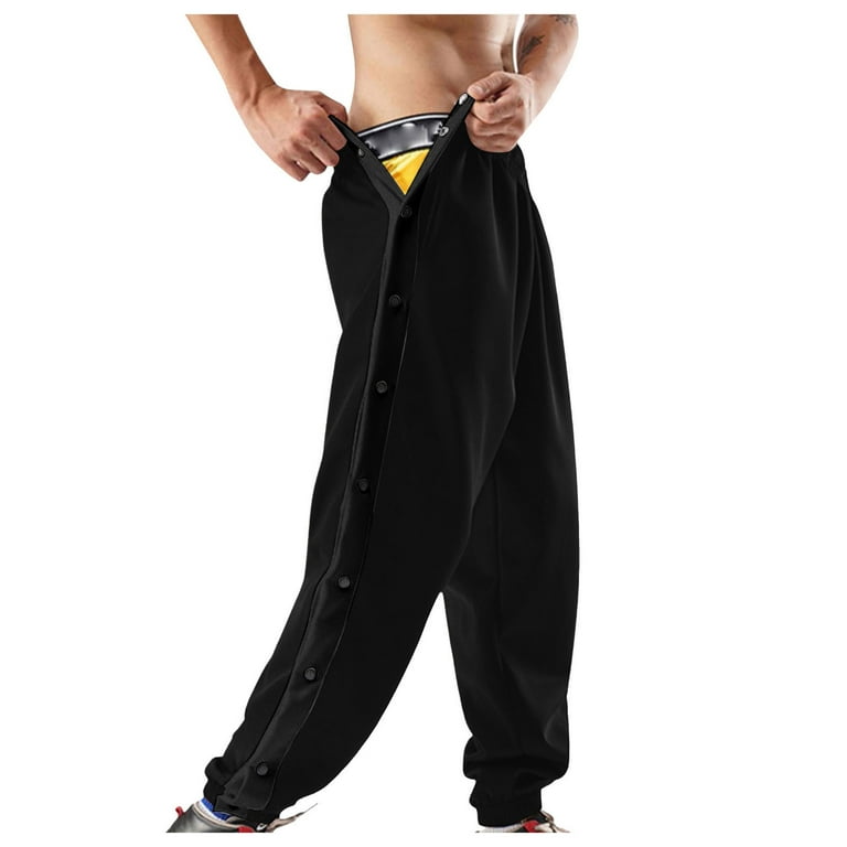 HBFAGFB Mens Pants Fashion Casual Fitness Sweatpants Side Button Down Trousers Daily Wear Black Size S Walmart