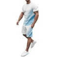 HBFAGFB Mens Short Sets 2 Piece Outfits Short Sleeve Crew Neck Top