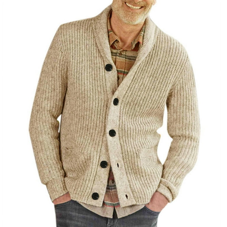 Mens lightweight cardigan with pockets best sale