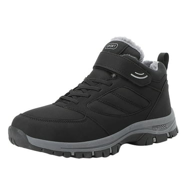 HBFAGFB Mens Winter Boots Casual and Versatile Lace-Up Snow Shoes Suitable for Daily Wear Black Size 41