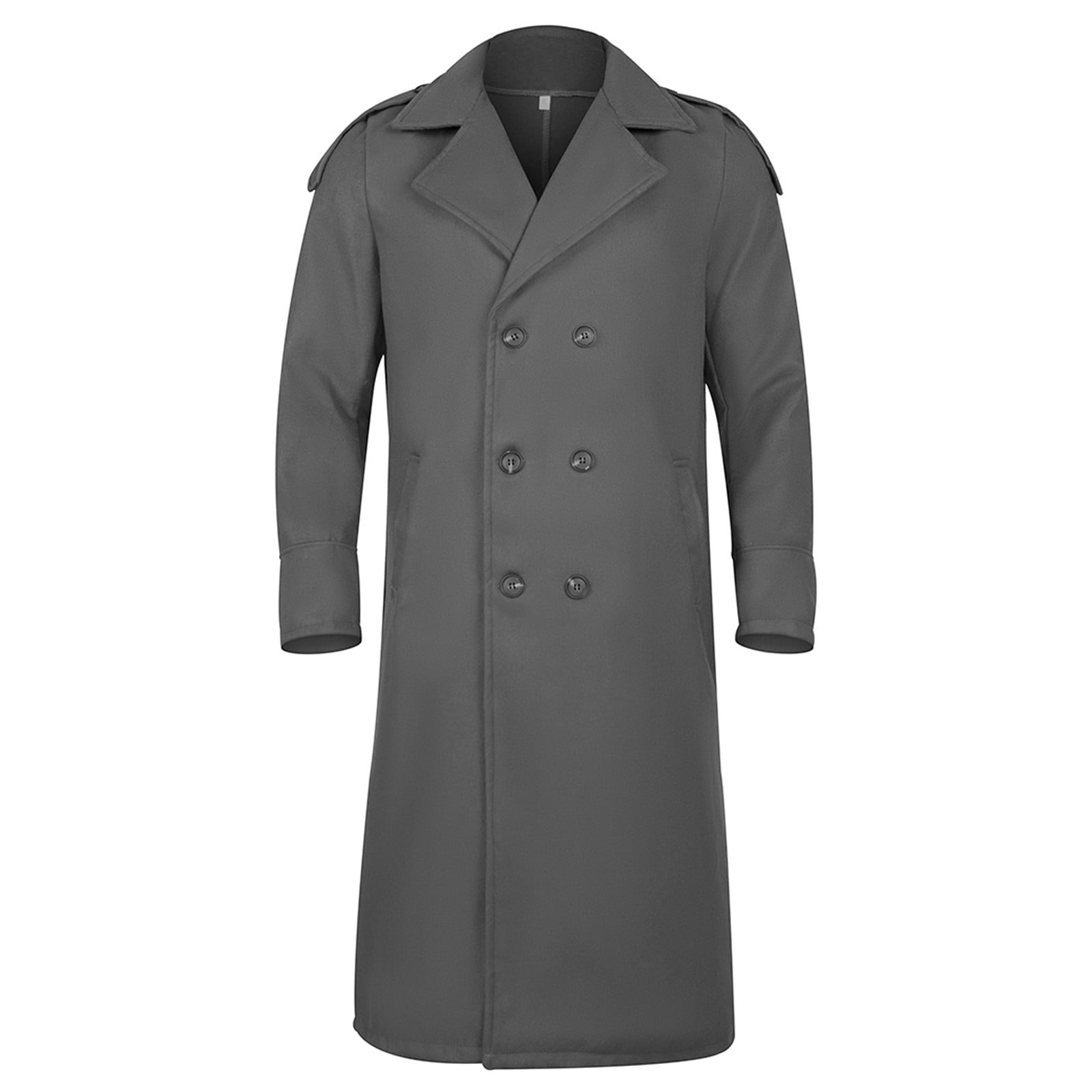 HBFAGFB Mens Winter Coats Men's Fashion Lapel Jacket Double Button ...