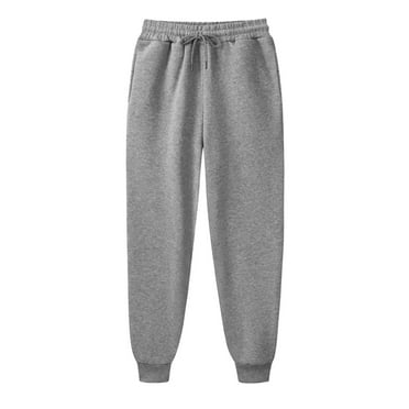 HBFAGFB Pants for Men Casual Comfort Warm Loose Trousers Versatile Sweatpants with Pockets Grey Size XXXL