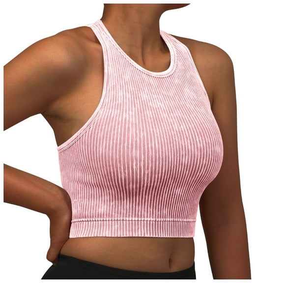 HBFAGFB Sports Bras for Women Comfortable Sleeveless Tank Tops Suitable for Daily Outdoor Gym Pink Size L