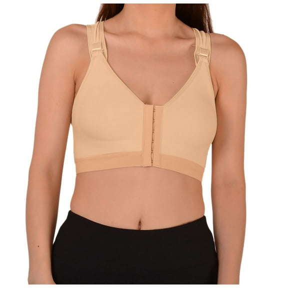 HBFAGFB Sports Bras for Women Lift Front Button Lightweight and Comfortable Daily Underwear Light Yellow Size L