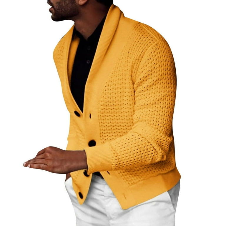 HBFAGFB Sweaters for Men Lapel Buckle Simple and Versatile Jacket