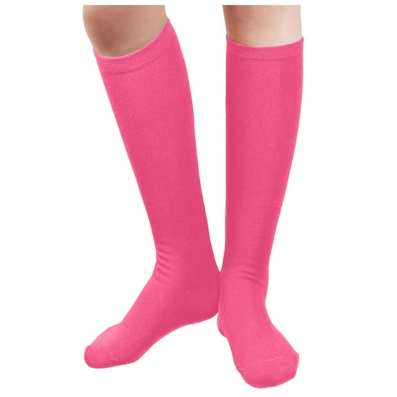HBFAGFB Women's Knee Socks Versatile Fashion Accessory Girls Softness and Comfort Stockings Hot Pink One Size