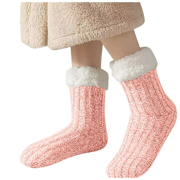 HBFAGFB Womens Socks Winter Thickened Softness and Comfort Sleep Socks Ladies Leg Warmers Light Pink One Size