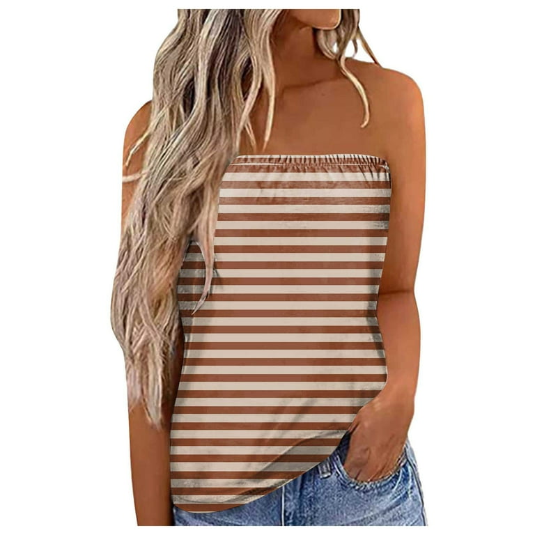 HBFAGFB Womens Tank Tops Versatile Strapless Vest Summer Vacation