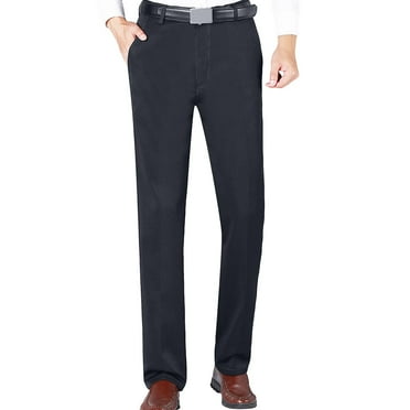 HBFAGFB Work Pants for Men Thickened Straight Leg Suit Pants Versatile Trousers with Pocket Navy Size M-32