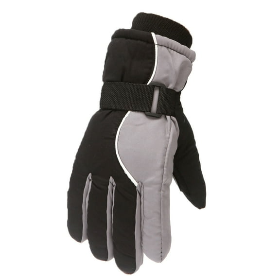 HBFAGFB Youth Winter Gloves Unisex Windproof Warm Mittens Suitable for Outdoor Activities Grey
