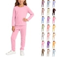 thumbnail image 1 of HBGVBA 2 Piece Set for Little Girl Base Layer Fall Winter Long Sleeve Top Long Pant Matching Outfits, 1 of 5