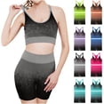 thumbnail image 1 of HBGVBA 2 Piece Yoga Outfits Set,Active Wear Suits for Women,Solid Color Summer Yoga Sports Cami Top Push Up Sports Bra Shorts Fitness Set, 1 of 4