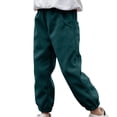 thumbnail image 1 of HBGVBA Boys Fall and Winter Casual Joggers,Corduroy Pants Elastic Waist Pocket Cuffed Trousers for 3-12 Years Fall Winter Sports Pants, 1 of 5