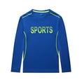 thumbnail image 1 of HBGVBA Boy's Long Sleeve Sports Shirts,Crew Neck Pullover Top Sweat Wicking Athleisure Layering Piece Warm Casual Fall Winter Youth 6-16 Years, 1 of 5