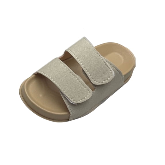 HBGVBA Boys and Girls Beach Sliped On Sandals,Kids Solid Color Thickened Soft Sole Beach Sandals Casual Outdoor Walking Sandals