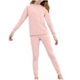 thumbnail image 1 of HBGVBA Girl's 2 Piece Set Thermal Underwears Base Layer Set Long Sleeve Shirt Long Johns Casual Soft for Cold Weather, 1 of 5