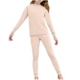 thumbnail image 1 of HBGVBA Girl's 2 Piece Set Thermal Underwears Base Layer Set Long Sleeve Shirt Long Johns Casual Soft for Cold Weather, 1 of 5