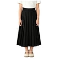 thumbnail image 1 of HBGVBA Girl's Pleated Long Skirts,School Uniform Skirts,Kids 11-18 Years Solid Long Preppy Style All Season Pleated Outdoor Skirt, 1 of 4