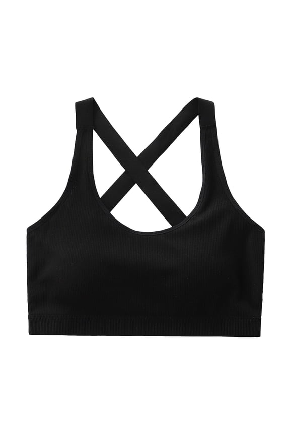 Girl's Training Bras,Cami Sports Bra for Teen,5-15 Years Developmental Bra with Built in Pads Exposure Comfortable Stretch Fabric Bra