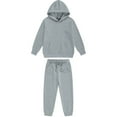 thumbnail image 1 of HBGVBA Hoodies Set for Teen Girl 2 Piece Sweatsuit Outfits Fall Winter Long Sleeve Pullover Sweatshirt Jogger Pants Activewear Outfit, 1 of 2