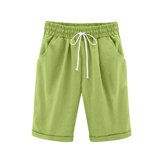 HBGVBA Kids Bermuda Shorts,Soild Color Shorts with Pockets,Boys Girls 3-13 Years Solid Color Faux Linen Pocket Knee Length Sport Shorts