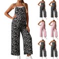 thumbnail image 1 of HBGVBA Maternity Boho Jumpsuit Sleeveless Overalls Boho Print Long Sling Adjustable Waist Loose Breathable Summer Outer Overalls, 1 of 5