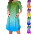 thumbnail image 1 of HBGVBA Maternity Casual Dress,Maternity Nursing Dress,Print Crew Neck Dress with Side Zipper Nursing Opening, 1 of 4