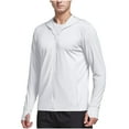 thumbnail image 1 of HBGVBA Men Sun Protection Jacket,Long Sleeve Activewear,Sun Protection Hooded Jacket with Arm Sleeves Zip Pockets Fitness Tops, 1 of 5