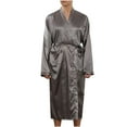 thumbnail image 1 of Bovxnpu Men's Bathrobes, Mens Robe Satin Striped Long Sleeve With Pockets With Belt Bathrobe Loungewear Nightwear Home Wear Comfortable Soft Warm Robe, 1 of 6