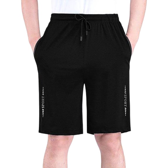 HBGVBA Men's Loose Fitted Casual Shorts Elastic Waist Drawstring Pockets 5 Inch Comfortable Sport Shorts