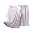 thumbnail image 1 of Bovxnpu Men's Pajamas Set Loungewear Sleepwear, Men's Pajamas Set Casual Short Sleeve Shirts and Shorts Soft 2 Piece Loungewear, 1 of 3
