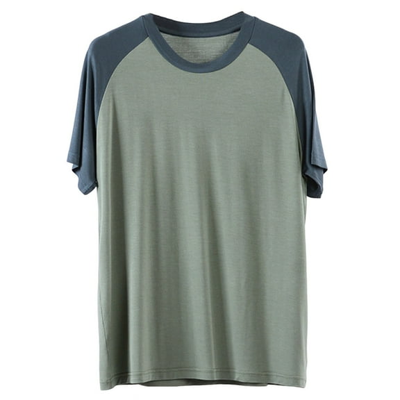 Bovxnpu Men's Pajamas Top Sleep Shirt, Mens T-Shirts Classic Soft Tee Loungewear Lightweight Short Sleeves Pajama Sleep Shirt,