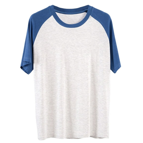 Bovxnpu Men's Pajamas Top Sleep Shirt, Mens T-Shirts Classic Soft Tee Loungewear Lightweight Short Sleeves Pajama Sleep Shirt,