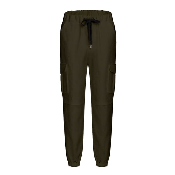 HBGVBA Men's Pants,Trousers for Men,Men's Casual Fashion Solid Color Drawstring Elastic Waist Pocket Zipper Comfortable Daily Wear Pants